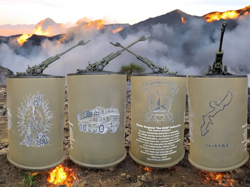 Custom 75mm & 105mm Artillery Casing – Personalized Military Display