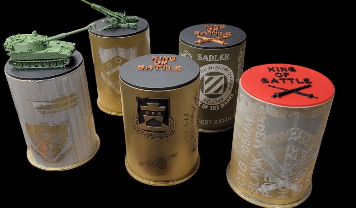 Custom 75mm & 105mm Artillery Casing – Personalized Military Display